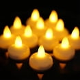 thumbnail image 3 of 12Pcs LED Floating Candle Light Waterproof Flameless Floating Tealight Smokeless Flickering Prop Lamp Décor Battery Oper, 3 of 11