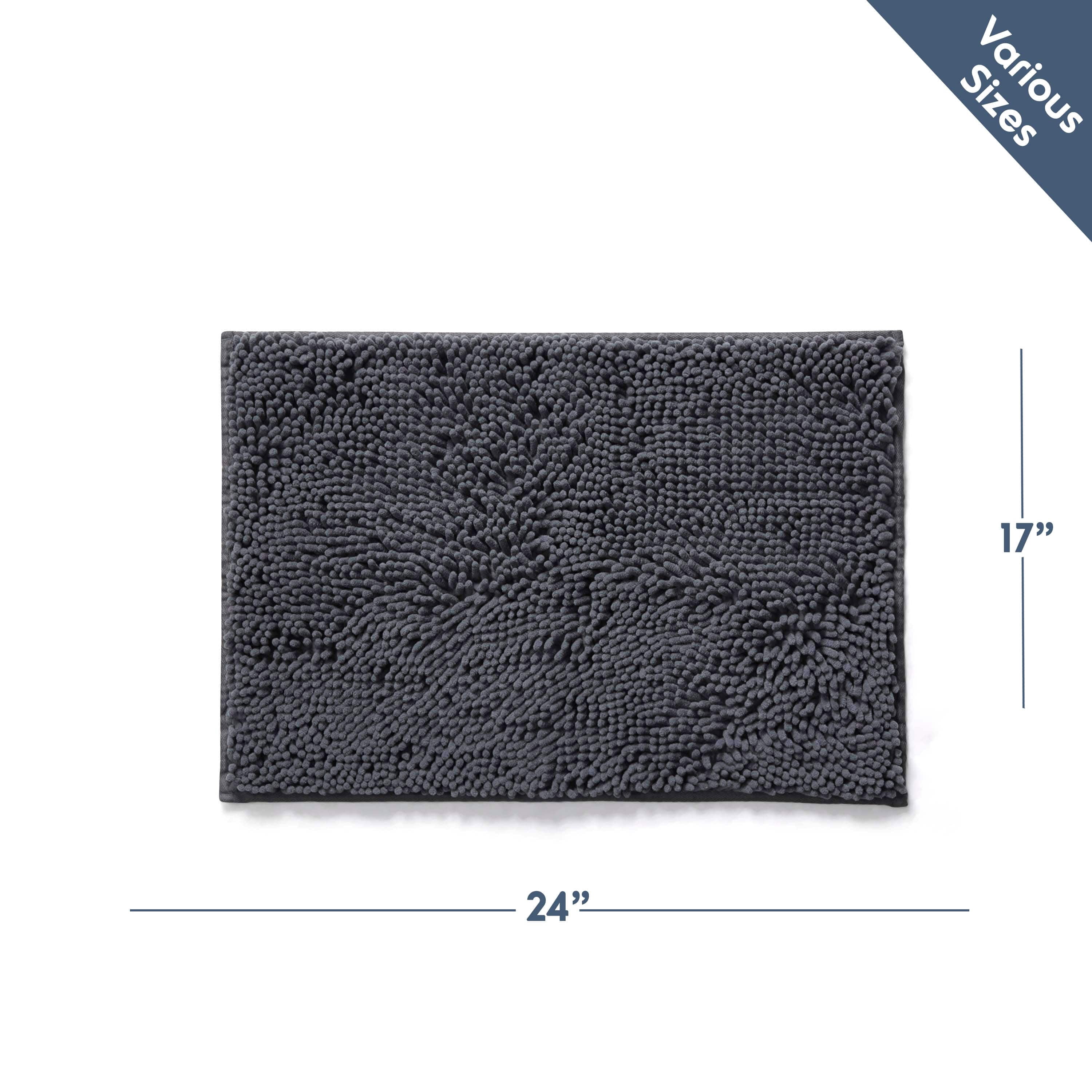 LammaLoe Bath Rug, Chenille Bathroom Rug, Absorbant Bath Mat for Bathroom Decor, Shower Mat 17x24