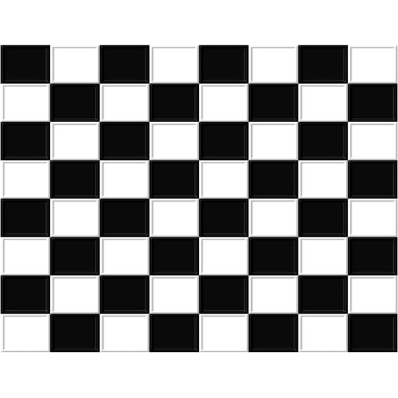 Beveled Checkerboard Edible Icing image Cake Toppers