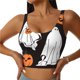 thumbnail image 1 of Fotbe Halloween Ghosts And Pumpkins Sujetador Deportivo Largo sin Aros para Mujer con Almohadillas y Soporte Medio, Transpirable y Absorbente, Camiseta Tipo Chaleco o Tank Top-Medium, 1 of 8