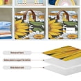 thumbnail image 6 of Foldable Storage Basket Waterproof Fabric Features Metal Frame + Hollow Board Support For Clothing and Toy Storage Mediumx2 Painting Daisy Sunflowers, 6 of 8