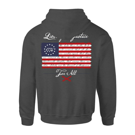 Howitzer Style Men's Hoodie Liberty And Justice Military Grunt MFG