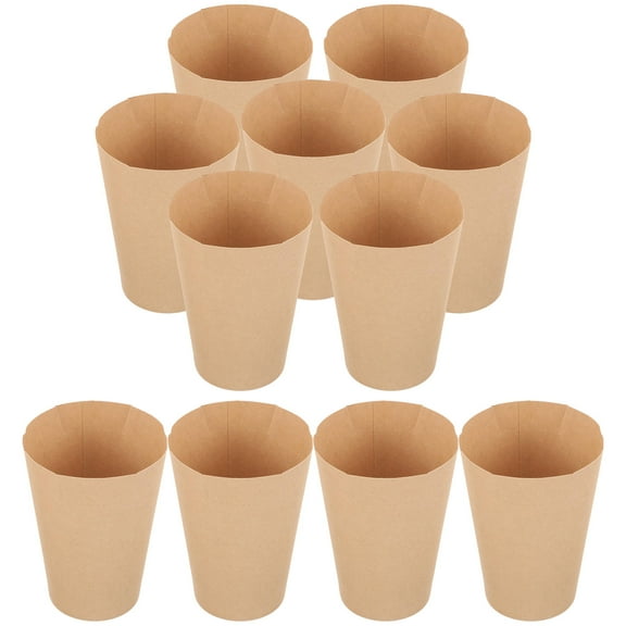 WHAMVOX Disposable Kraft Paper Cups for Snacks and Desserts Perfect for Parties and Use 50pcs Khaki