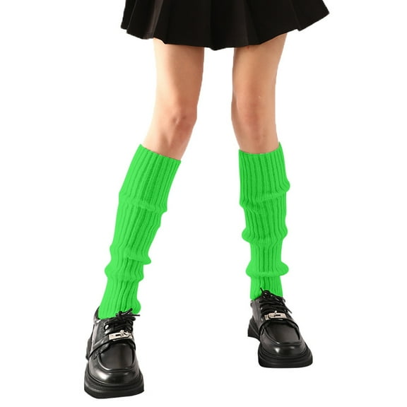 Hauaitttt Women's Fall and Winter Warm Solid Color Knitted Wool Pile Socks Foot Warmers Ballet Leg Warmers for Girls 4-6 Leg Warmers for Girls Knit Leg Warmers Dog Leg Warmers for Women Knit Leg