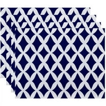 Simply Daisy 18" x 14" Lattice Kravitz Geometric Print Placemats, Set of 4