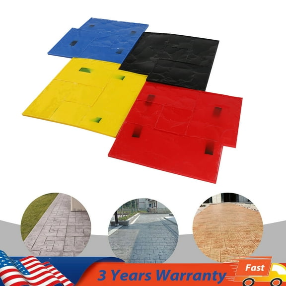 4Pcs Concrete Texturing Stamping Floor Cement Stamps Mold Mats Sets 24*24 Inch