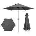 thumbnail image 5 of Ainfox 9ft Patio Umbrella Outdoor Portable Table Market Umbrella with Push Button Tilt/Crank Waterproof UV-proof, Gray, 5 of 8