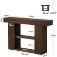 thumbnail image 3 of Tribesigns 3-Tier 53" Entryway Table, Narrow Wooden Console Table for Entryway with Storage Shelves, 3 of 7