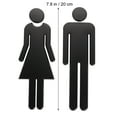 thumbnail image 2 of FOLOYORI Rectangle Black ABS Bathroom Sign for Door 1Set Noticeable Washroom Signs 7.9x2in, 2 of 8