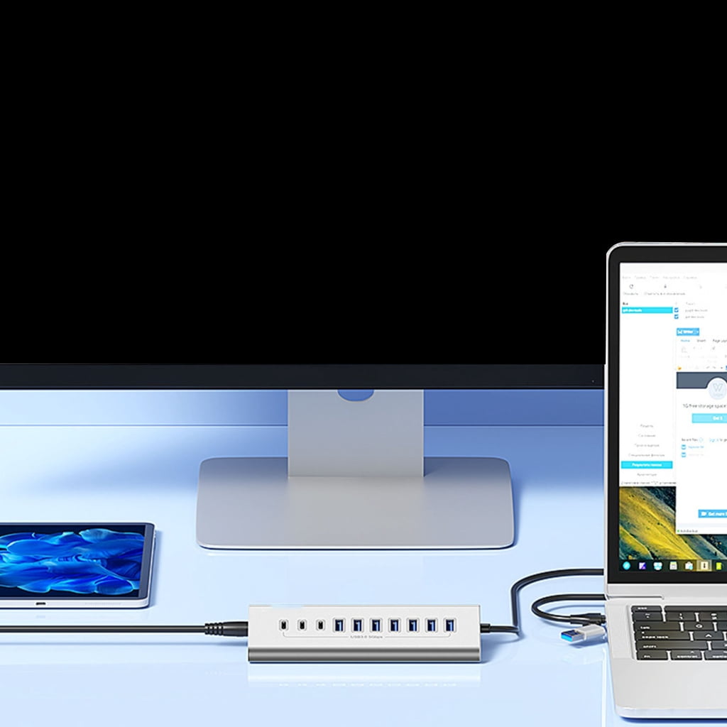 AOOOWER Type C HUB USB Hub 7/10 Port USB3.0 Splitter USB HUB Adapter Expansion Docking