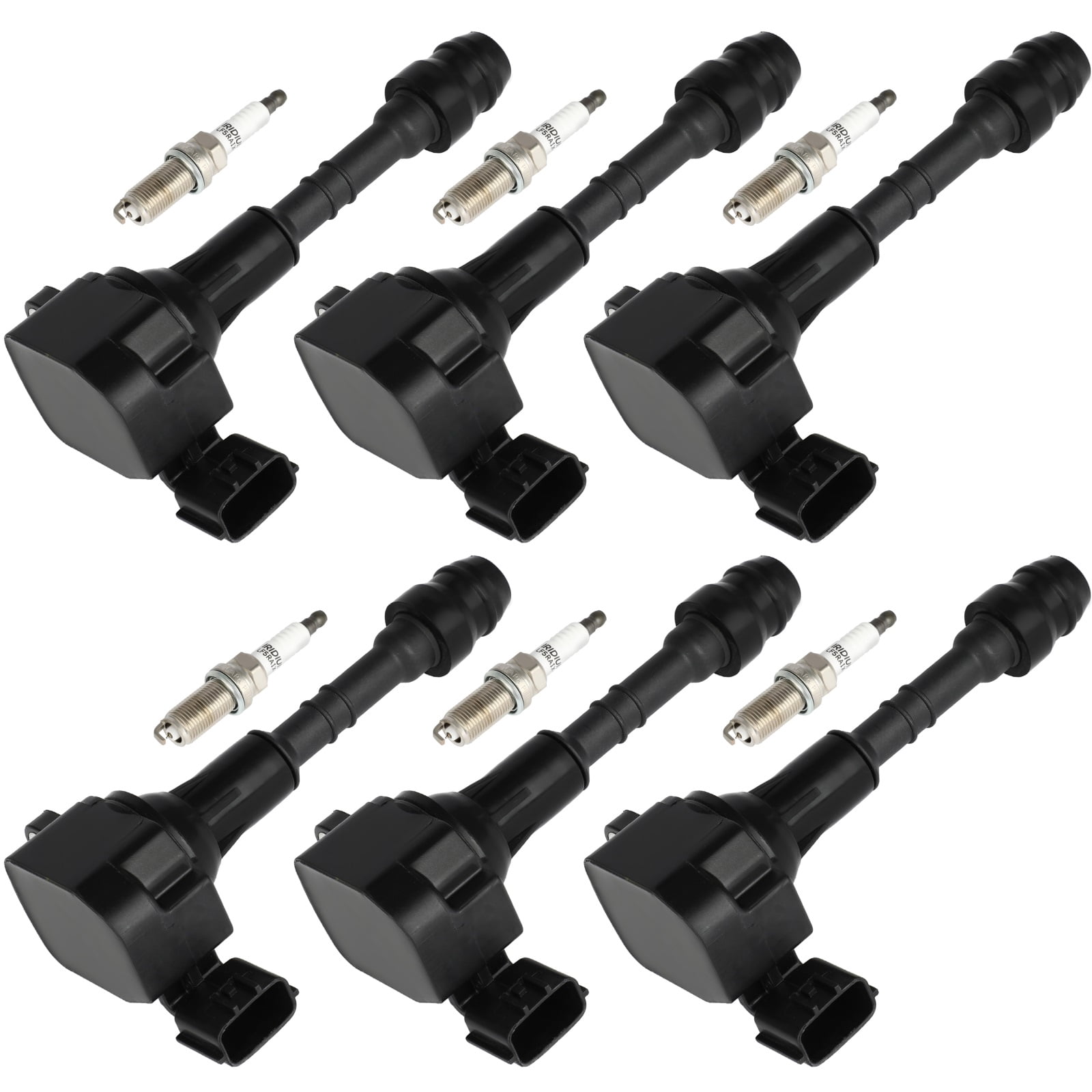 ECCPP UF349 6 ignition coils with 6 iridium Spark Plugs 2002-2012 for Nissan for Infiniti for Maxima for Murano for Pathfinder for Quest for Altima Q4 350z FX35 G35 ‎UF-349 5C1403