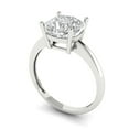 thumbnail image 2 of 2.5 ctw Solitaire Anniversary Ring for Women | Cushion Cut Moissanite | Hyperallergenic Solid 18K White Gold, 2 of 5
