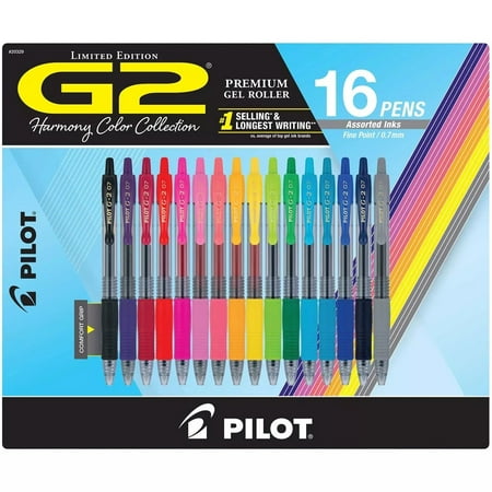 G2 Premium Gel Roller Assorted Ink Fine Point (16 Count)