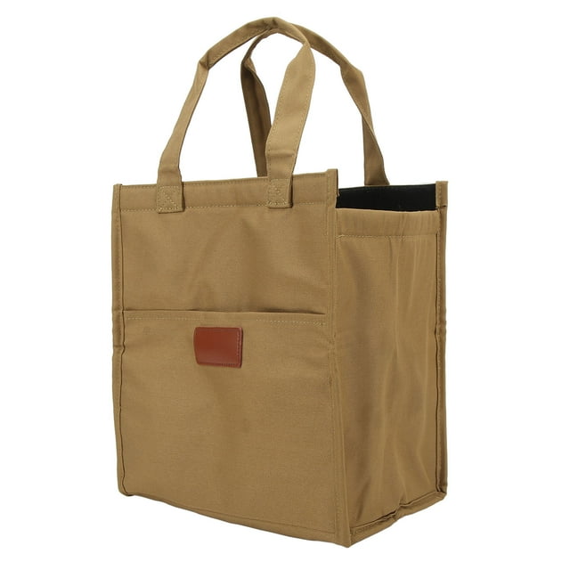Lunch Bag, Insulated Thermal Lunch Bag Waterproof For Office Khaki