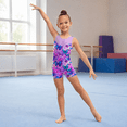 thumbnail image 4 of Aideaone Girls Gymnastics Leotards 2 Pack Sleeveless Rhinestone Biketards Sparkle Printed Dance Unitard Ballet Training Bodysuit for Little Girls 4-10Y, 4 of 8