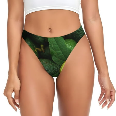 Sigee Fresh Avocados for Women s G-String Panty  Low Rise  Soft Lace Perfect for Everyday Wear or Special Occasions-4X-Large