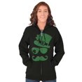 thumbnail image 4 of St Patricks Day Irish Leprechaun Zip Up Hoodie Men's Women's Brisco Brands S, 4 of 6