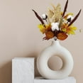 thumbnail image 2 of Mainstays Indoor Artificial Floral Bush, Yellow Color Maple and Cotton, Assembled Height 18", 2 of 5