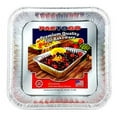 thumbnail image 6 of Pactogo Red Holiday Christmas Square Cake Aluminum Foil Pan w/Clear Dome Lid Disposable Baking Tins (Pack of 25 Sets), 6 of 6