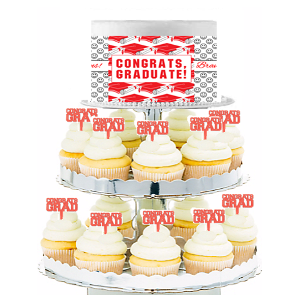 Edible Cupcake Toppers Graduation
