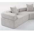 thumbnail image 4 of 4 - Seater Curved Upholstered Sofa | Enjoy Family Time in Your Living Room, 4 of 6