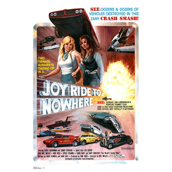 Joyride To Nowhere Movie poster 12x16 Print on Metal Sign 12in x 16in Square Adults AB Posters