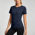 thumbnail image 4 of DHFJKG Workout Tops For Women Athletic Running Gym Yoga Breathable Quick Dry T Shirts Short Sleeve Crew Neck Activewear Tees, 4 of 6