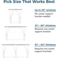 thumbnail image 3 of Single Curtain Rod Brackets – No Drill, No Damage – Perfect Curtains Every Time – 1” Silver,2 PCS, 3 of 7