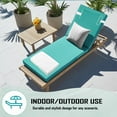 thumbnail image 6 of Chaise Lounge Cushions for Outdoor Furniture, Waterproof 72 x 21Inch Patio Lounge Cushion with Ties, 3 inch Thicks Patio Lounge Chair Cushion Replacement（lake blue,4pcs), 6 of 6