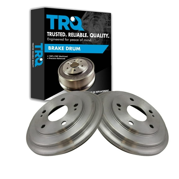 TRQ Rear Brake Drum LH RH Pair Kit Set of 2 for Honda Civic New BRA14106