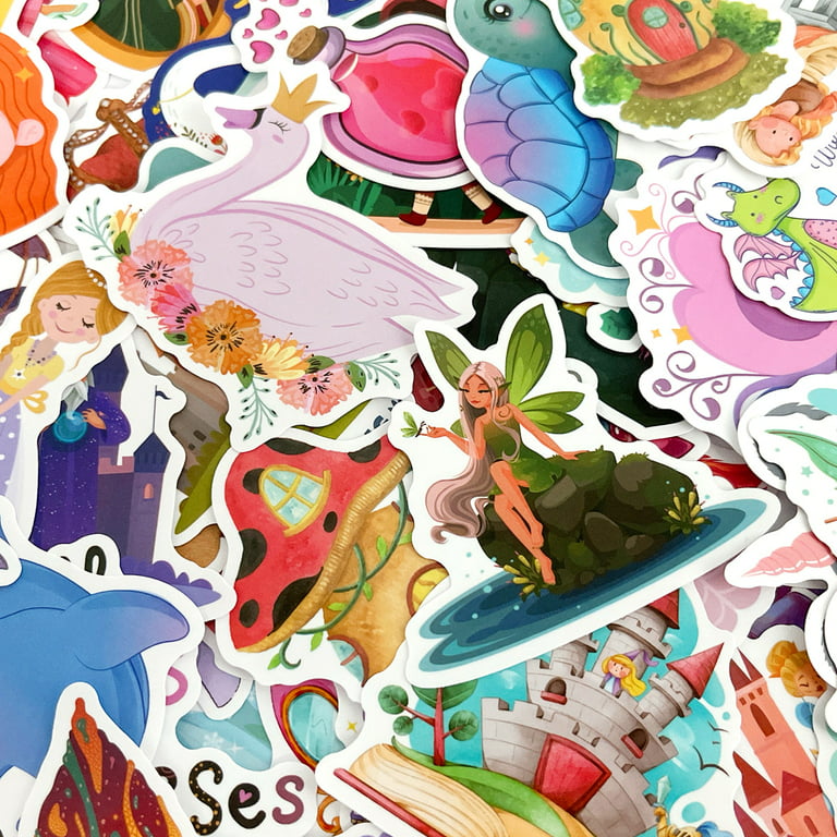Wrapables Waterproof Vinyl Stickers for Water Bottles, Laptop, Phones, Skateboards, Decals for Teens 100pcs, Good Vibes