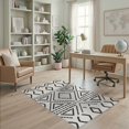 thumbnail image 2 of ODIKA 4'x6' Black White Geometric Diamond Washable Area Rug Bohemian Southwestern Aztec Inspired Dotted Line for Dorm Room, Small Living Stain Resistant Low Profile, Easy Care, 2 of 7
