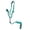 Teal, variant on Showman PONY Braided Nylon Cowboy Knot Rope Halter w/ Lead  (Pink)