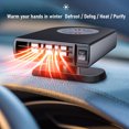 thumbnail image 3 of Car Heater,Portable Heater Anti Fog Plug in Cigarette Lighter Defroster Fast Heating Defrost Defogger Demister Heating Cooling Fan Auto Dryer Windshield Defroster for All Car, 3 of 7