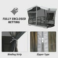 thumbnail image 6 of Mondawe 4-Seat Outdoor Glider Benches with Canopy, Retro Metal Glider Chair with Aluminum Frame, Patio Swing Chair for Outside,Garden,Lawn, 6 of 6