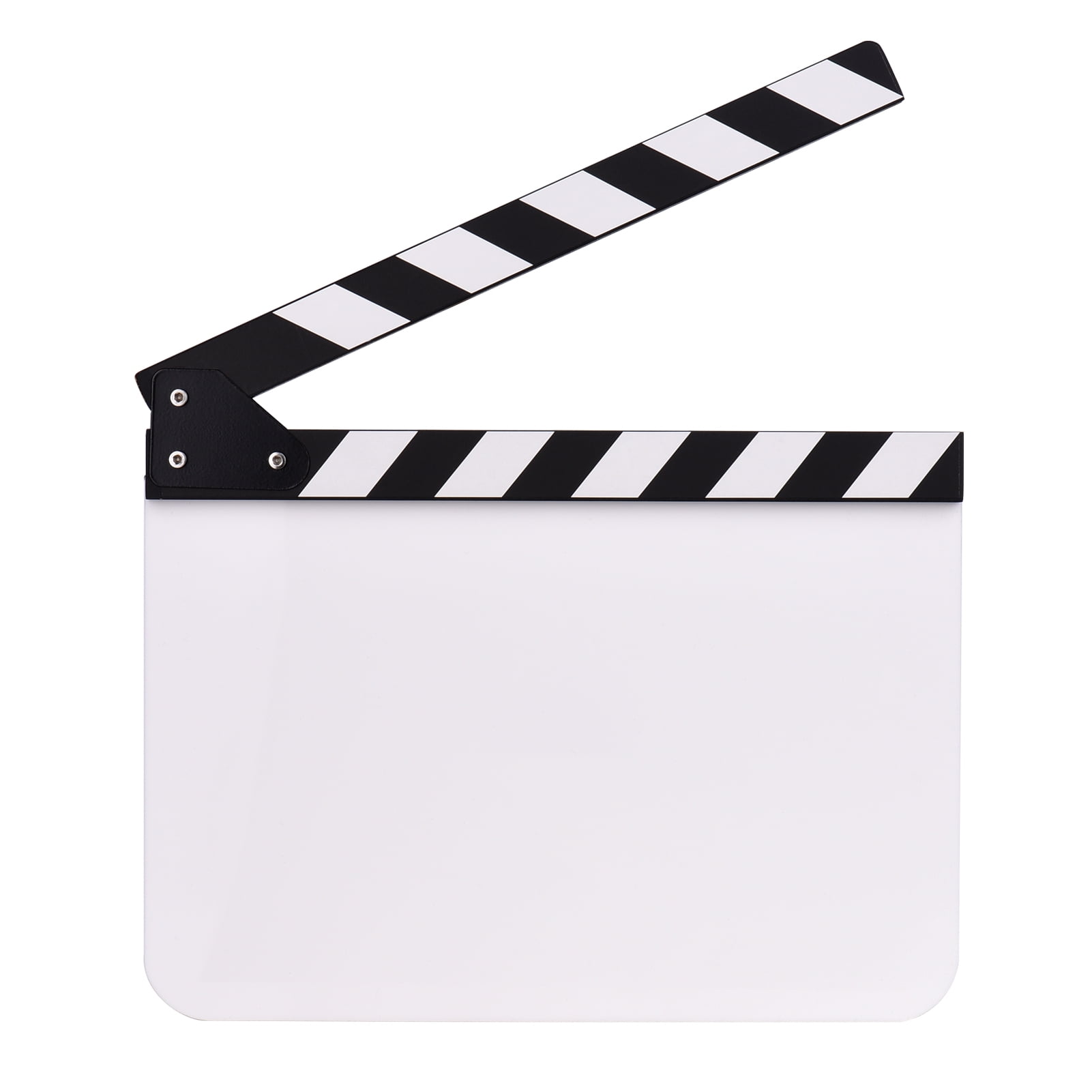 11.8 x 9.8 x 0.7 Inch Acouto Acrylic Film Clap Board White Director Scene Clapboard TV Movie Action Board Film Cut Prop with Pen 