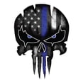 thumbnail image 1 of Sticker De Carro Etiqueta engomada del coche 13x9.5cm Blue Line Punisher Skull Calcomanía reflectante para motocicleta Likrtyny Accesorios para autos y motos, 1 of 7