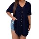thumbnail image 1 of Camiseta suelta para mujer Túnicas Cuello en V Manga corta Tallas grandes Tops casuales Tomshoo Camiseta mujer, 1 of 2
