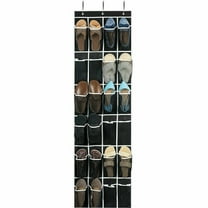 1 Pack 24 Wide Pockets Over the Door Shoe Organizer Hanging Shoe Holder