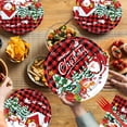 thumbnail image 4 of Christmas Dinnerware Set, 97 Piece Disposable Party Supplies for 24 Guests, Holiday Plates and Napkins with Forks & Tablecloth, Xmas Themed Table Decor for Holiday Party, 4 of 7
