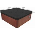 thumbnail image 2 of Outdoor Spa Cover Square Hot Tub Cover Waterproof Spa Cover 190T Polyester Fabric Black, 215x215x30cm, 2 of 4