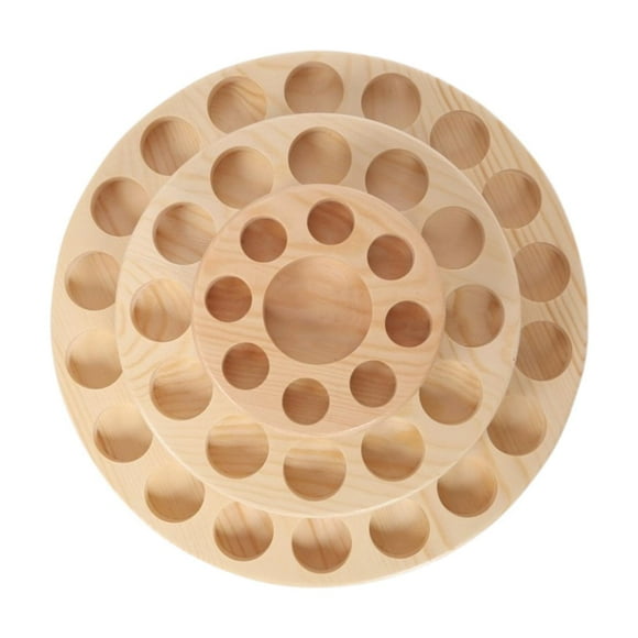 Estante de almacenamiento de aceites esenciales, soporte de exhibición de esmaltes de uñas, escritorio giratorio de madera, estante organizador de