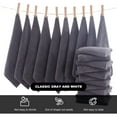 thumbnail image 2 of Microfiber Facial Cloths Fast Drying Washcloth 12 Pack - Premium Soft Makeup Remover Cloths - Grey, 2 of 31