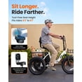 thumbnail image 4 of Qlife Triker 2.0 Folding 3 Wheel Electric Tricycle for Adults, 18" x 3.0" Foldable Electric Bike with Max 18MPH, 350W 48V 10.4Ah Battery Etrike, White, 4 of 8