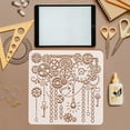 thumbnail image 2 of 3Pcs Retro Gear Painting Stencil 11.8x11.8inch Reusable Steampunk Gear Steampunk Chain Key Pattern Drawing Template Gear Clocks Stencil, 2 of 6