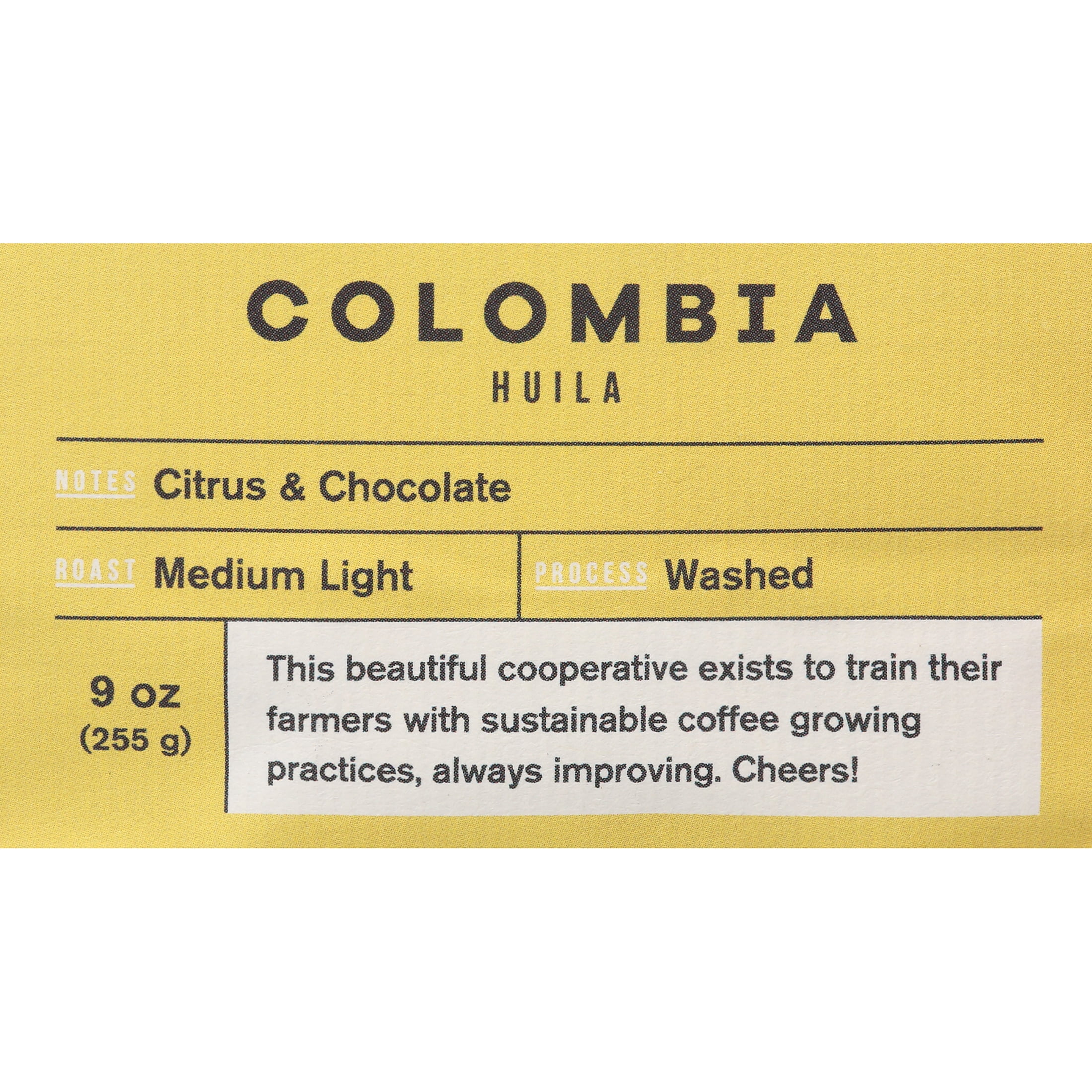 Local Enderly Coffee Company Colombia Single Origin, Medium Roast, Whole Bean, 9oz