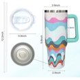 thumbnail image 2 of 40 oz Tumbler With handle and straw,Camouflage Stainless Steel Cup Extra Large Vacuum Double Wall Insulated Tumblers Travel Mug,Hot and cold beverages Car Cup, 2 of 6