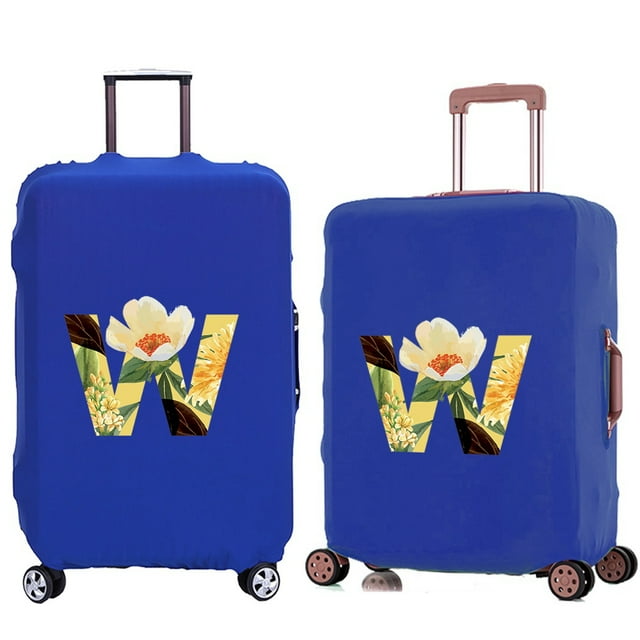 Luggage Cover Travel Suitcase Protective Cover for Trunk Case 18 ''-28 '' Foldable Elastic Suitcase Cover Floral Lettern Pattern 8floral W M