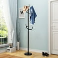 Costway Organizer Metal Coat Rack with Round Base, Hat Stand Tree, Hall