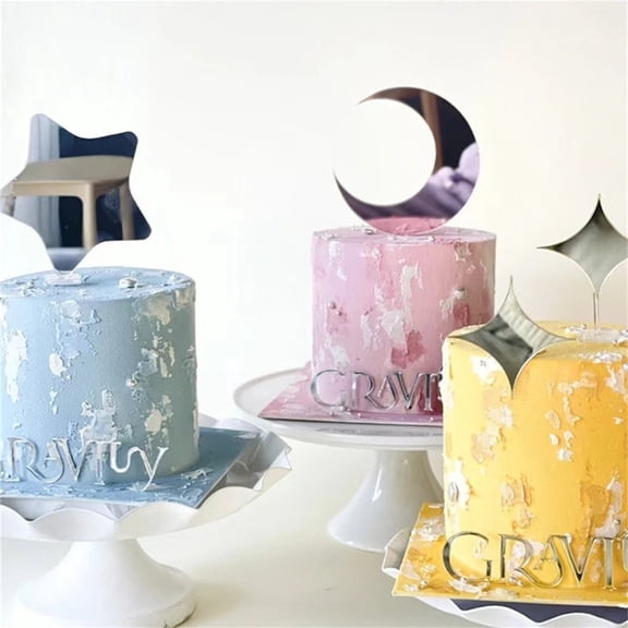Moon Stars Party Cake Topper Decorations, Wedding Cake Topper Decor, Birthday Party Supplies, B
